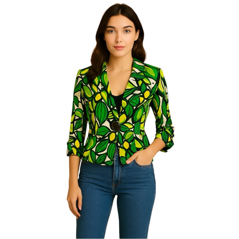 Vintage Graphic Print Blazer. Small/ Petite. NWT